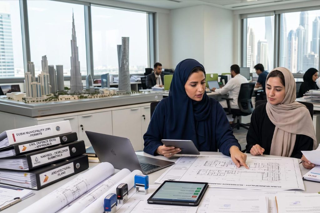 dubai municipality authority approvals fit out permits
