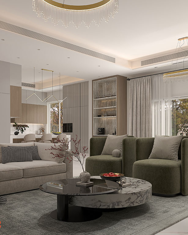 Living and dining room